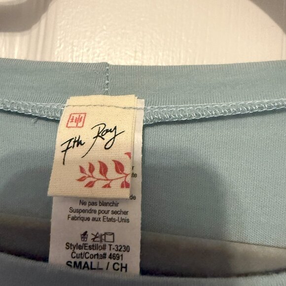 7th Ray Womens Teal/Green Summer Shirt NWOT Size Small - Picture 3 of 4